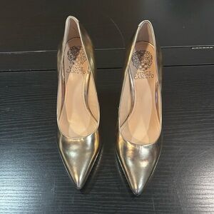 Vince Camuto Metallic Gold Heels